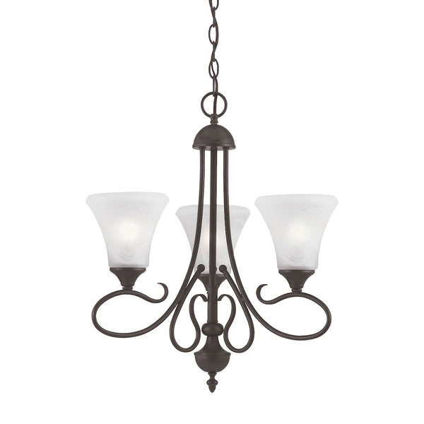 ELIPSE chandelier Painted Bronze 3x100W