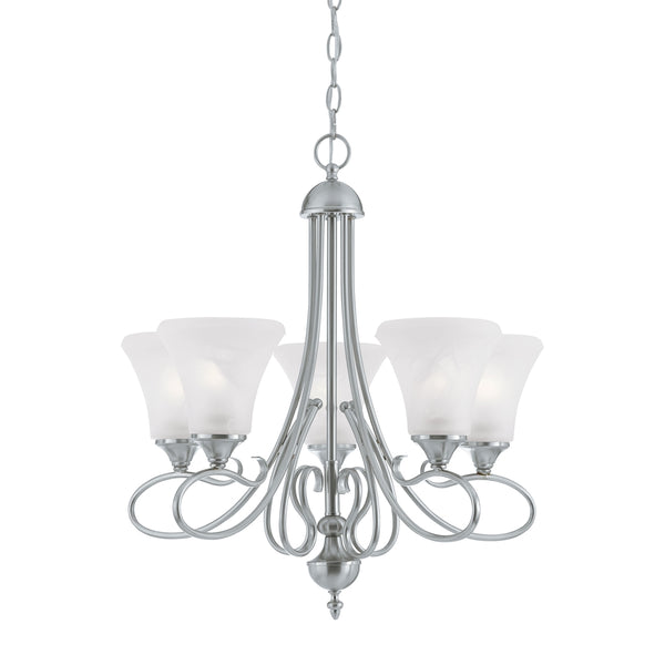 ELIPSE chandelier Brushed Nickel 5x100W