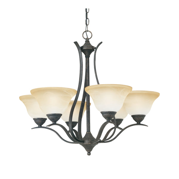 PRESTIGE chandelier Sable Bronze 6x100W
