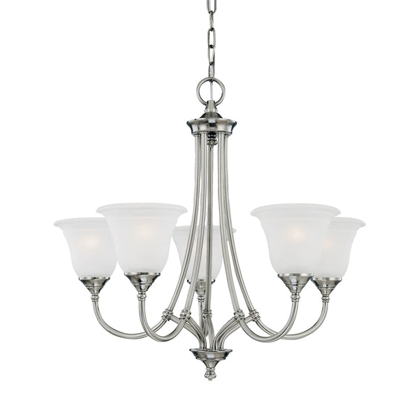 HARMONY chandelier Satin Pewter 5x100W