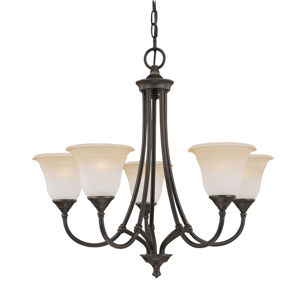 HARMONY chandelier Aged Bronze 5x100W