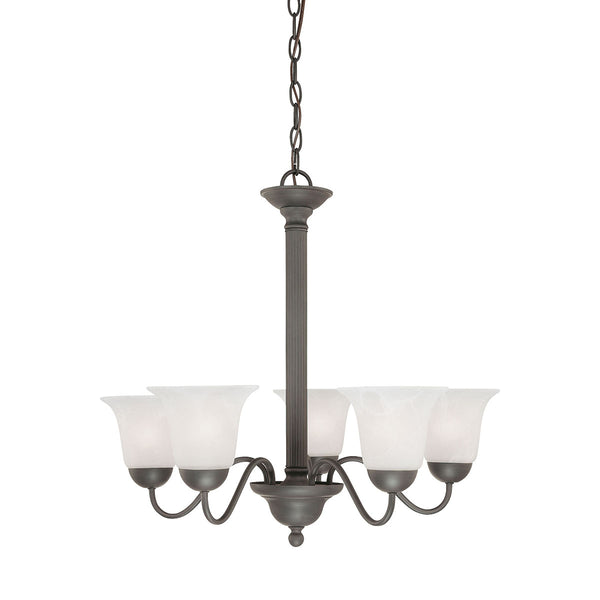 RIVA chandelier Painted Bronze 5x100W