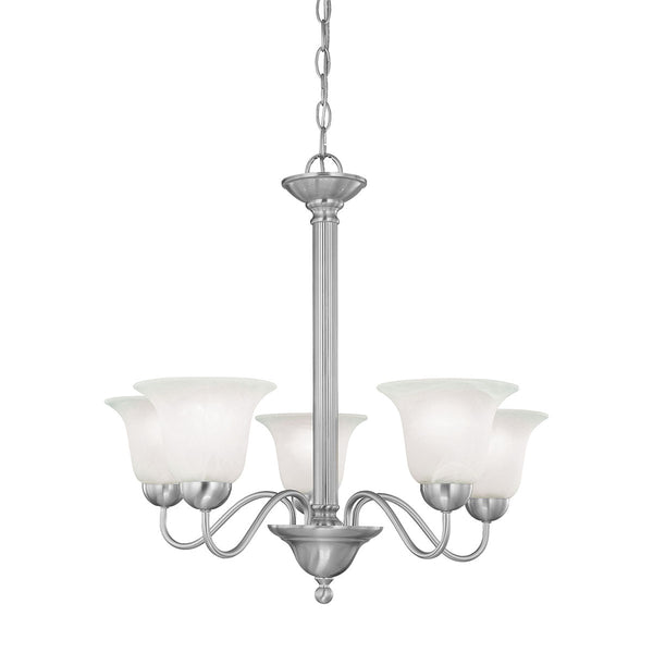 RIVA chandelier Brushed Nickel 5x100W