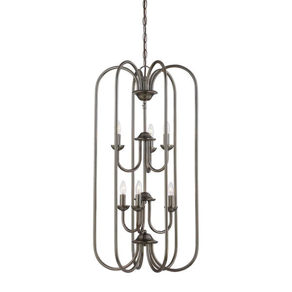 BELLA chandelier Oiled Bronze 6x60W 120