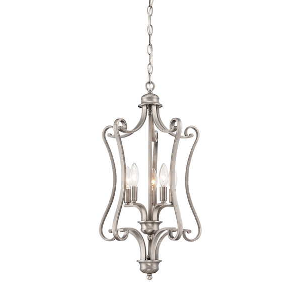 HAVEN pendant Satin Pewter 5x60W 120V