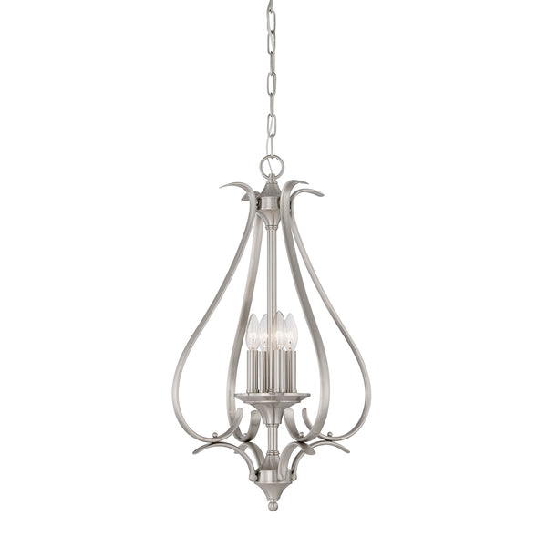 PRESTIGE pendant Brushed Nickel 4x60W