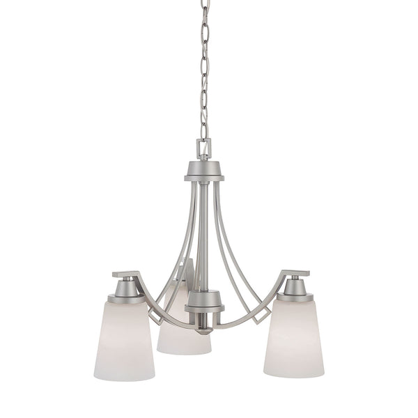 WRIGHT chandelier Matte Nickel 3x100W