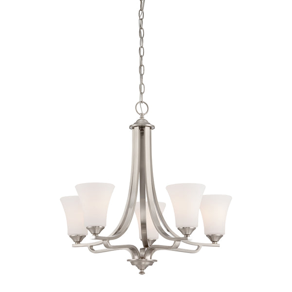 Treme chandelier Brushed Nickel 5x100W