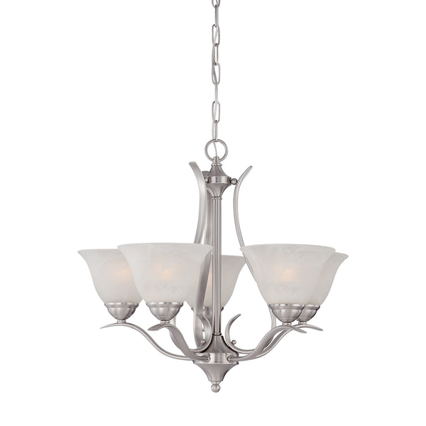 PRESTIGE chandelier Brushed Nickel 5x100