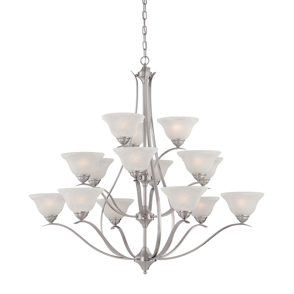 PRESTIGE chandelier Brushed Nickel 15x40