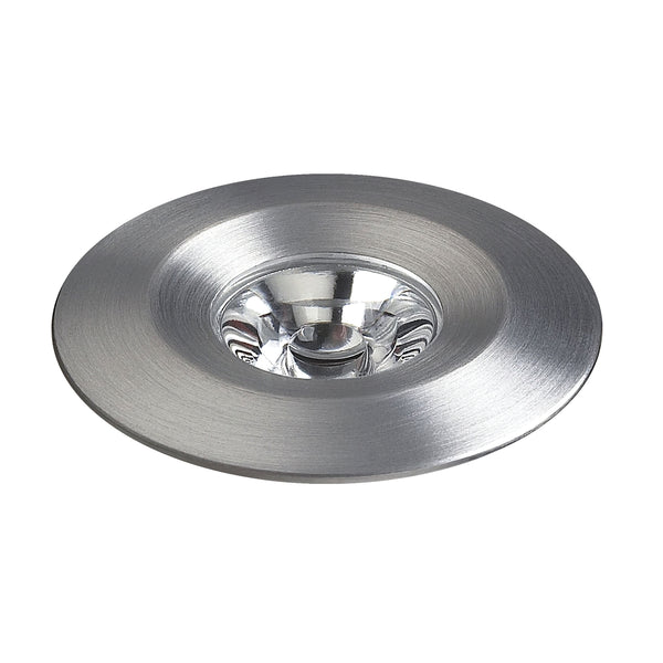 Disk LED Button Light In Brushed Aluminum