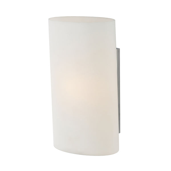 Ovo 1 Light Sconce In Chrome With White Opal Glass
