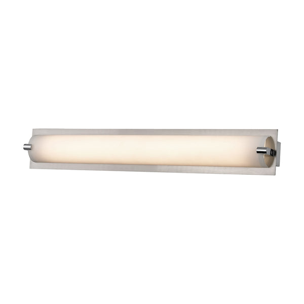 Piper 1 Light Vanity In Satin Nickel With Frosted Glass - Small