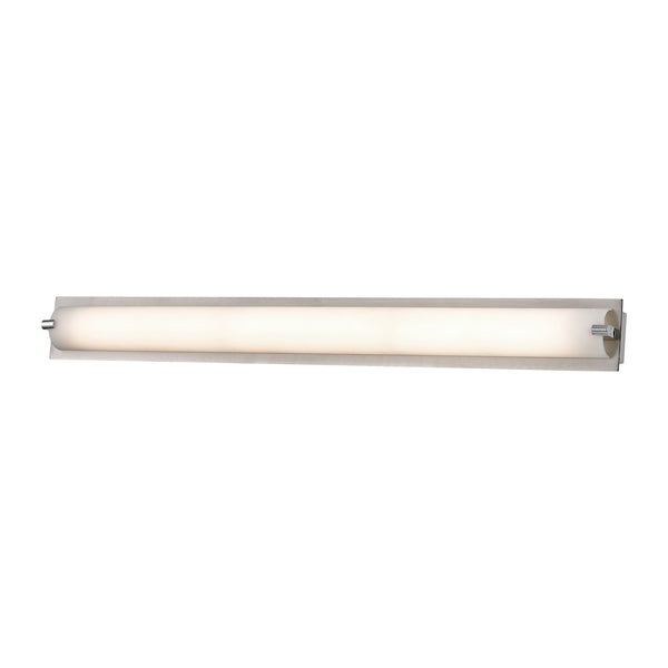 Piper 1 Light Vanity In Satin Nickel With Frosted Glass - Medium