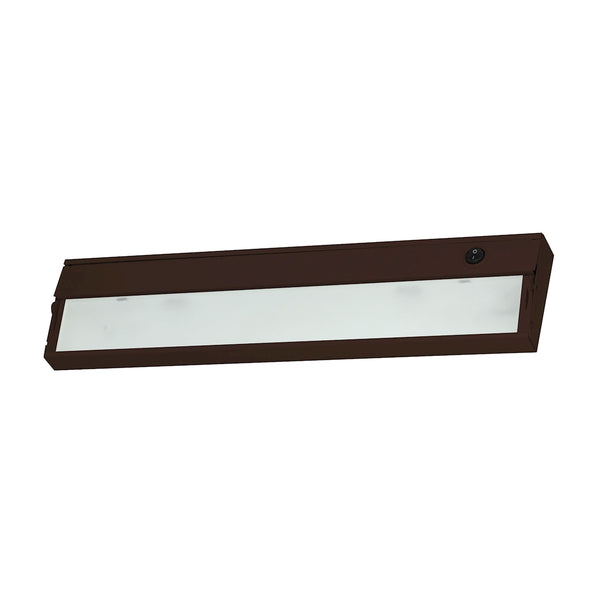 ZeeLine 2 Lamp Xenon Cabinet Light In Bronze With Diffused Glass