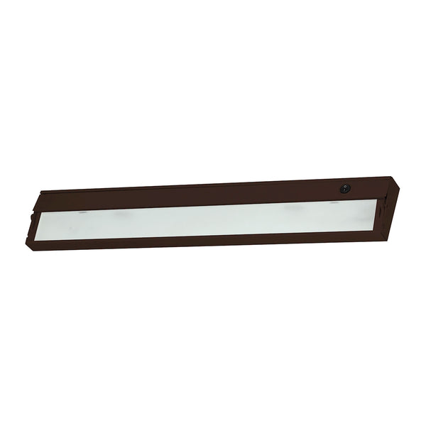 ZeeLine 3 Lamp Xenon Cabinet Light In Bronze With Diffused Glass
