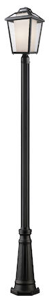 Z-Lite Memphis Outdoor 1 Light Outdoor Post Light 532PHBR-519P-BK