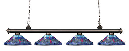 Z-Lite Riviera 4 Light Billiard Light 200-4OB-D16-1