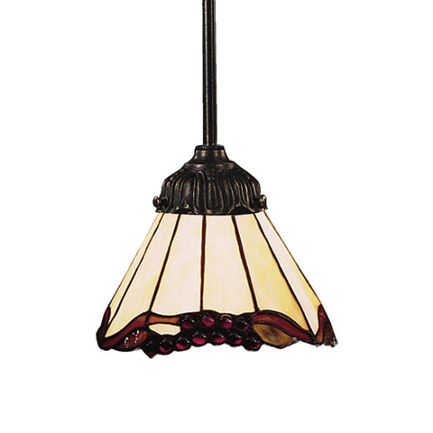 Mix-N-Match 1 Light Pendant In Tiffany Bronze And Honey Dune Glass