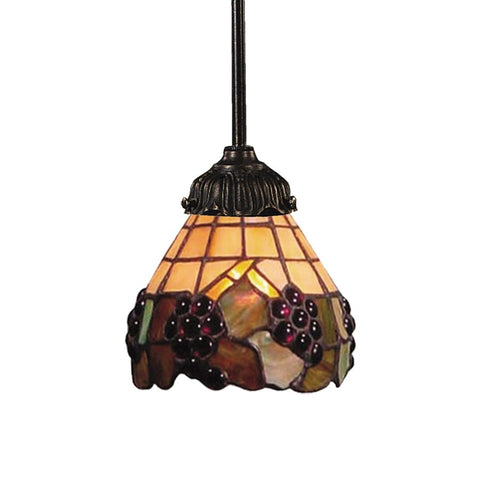 Mix-N-Match 1 Light Pendant In Vintage Antique And Stained Glass