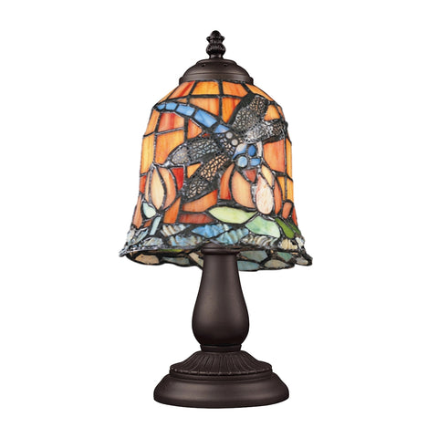Tiffany Dragonfly 1 Light Table Lamp In Tiffany Bronze