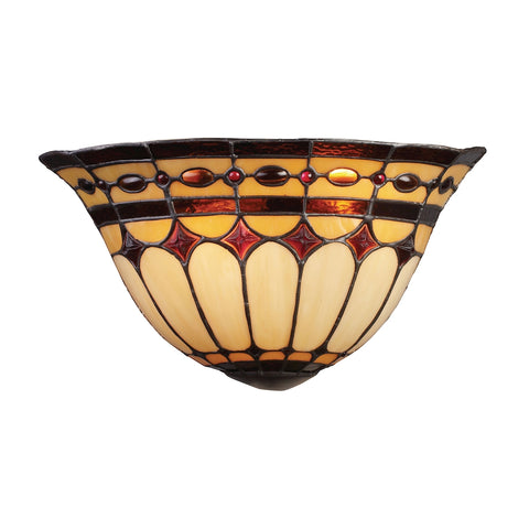 Diamond Ring 2 Light Wall Sconce In Burnished Copper