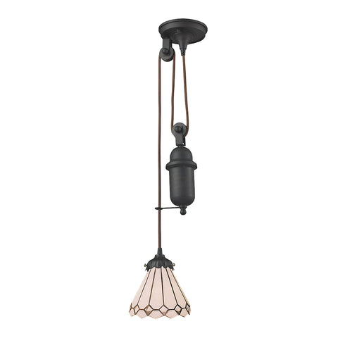 Mix-N-Match 1 Light Pulldown Pendant In Tiffany Bronze