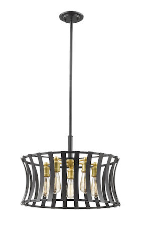 Z-Lite Geist 5 Light Pendant 446-20BZGD