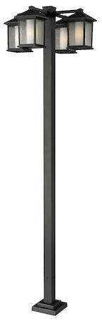Z-Lite Mesa 4 Head Outdoor Post 524-4-536P-ORB