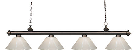 Z-Lite Riviera 4 Light Billiard Light 200-4OB-PWH