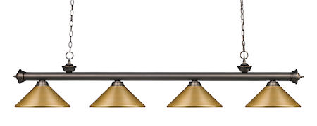 Z-Lite Riviera 4 Light Billiard Light 200-4OB-MSG