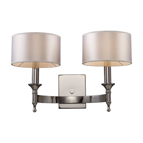 Pembroke 2 Light Wall Sconce In Polished Nickel