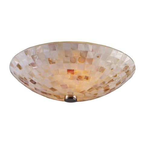 Capri 2 Light Semi Flush In Satin Nickel