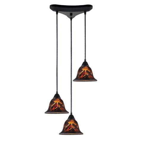Firestorm 3 LED Light Pendant In Dark Rust