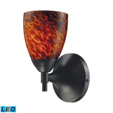 Celina 1 Light LED Sconce In Dark Rust And Espresso