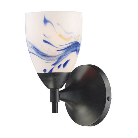 Celina 1 Light Sconce In Dark Rust And Mountain