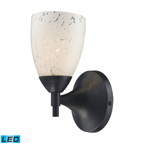 Celina 1 Light LED Sconce In Dark Rust And Snow White