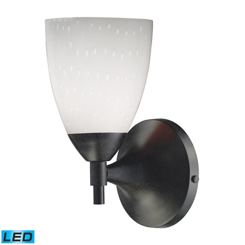 Celina 1 Light LED Sconce In Dark Rust And Simple White