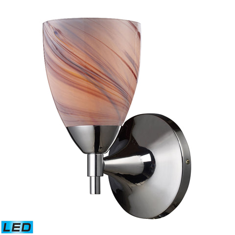 Celina 1 Light LED Sconce In Polished Chromew And Creme Glass