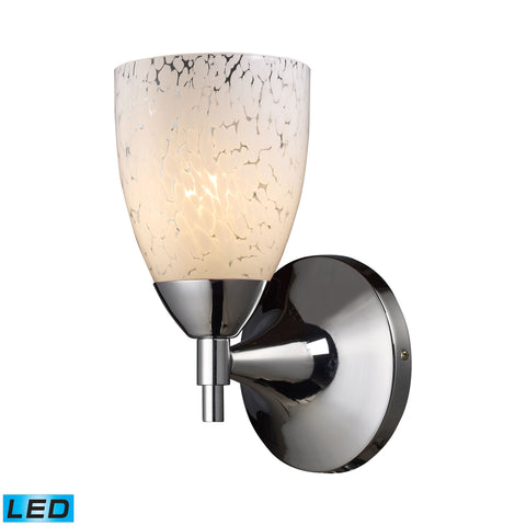 Celina 1 Light LED Sconce In Polished Chrome And Snow White
