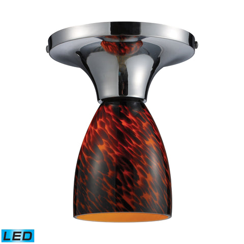 Celina 1 Light LED Semi Flush In Polished Chrome And Espresso