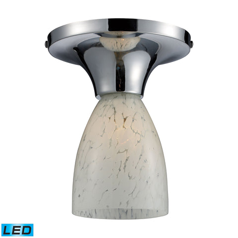 Celina 1 Light LED Semi Flush In Polished Chrome And Snow White