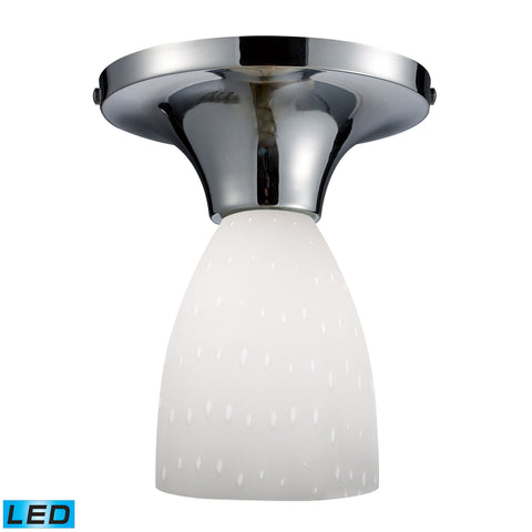 Celina 1 Light LED Semi Flush In Polished Chrome And Simple White