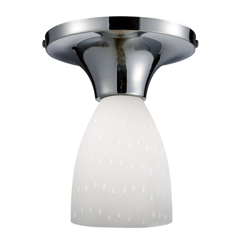 Celina 1 Light Semi Flush In Polished Chrome And Simple White