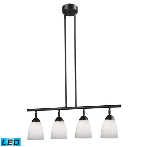 Celina 4 Light LED Island In Dark Rust And Simple White