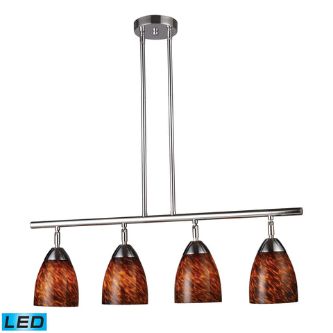 Celina 4 Light LED Island In Polished Chrome And Espresso