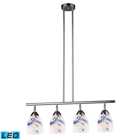 Celina 4 Light LED Island In Polished Chrome And Mountain