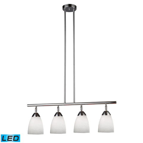 Celina 4 Light LED Island In Polished Chrome And Simple White