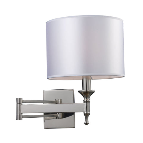 Pembroke 1 Light Swingarm Sconce In Polished Nickel