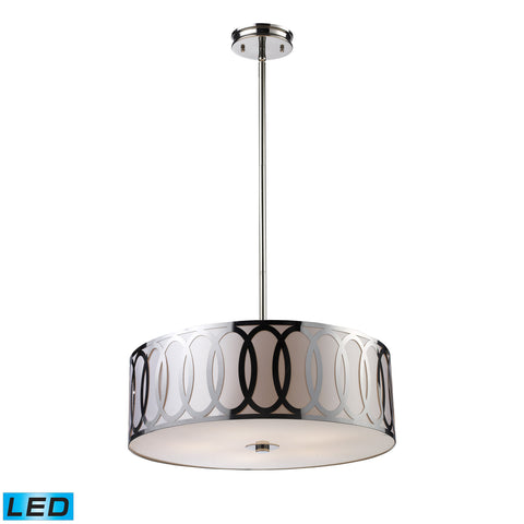 Anastasia 5 Light LED Pendant In Polished Nickel